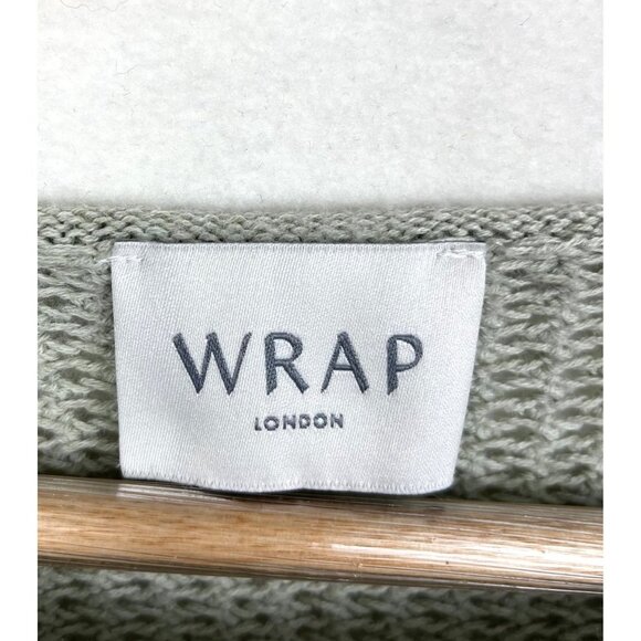 WRAP London Mesh-Stitch Sweater‎ with Side Slit Zipper size 12 Soft Olive - Picture 3 of 9